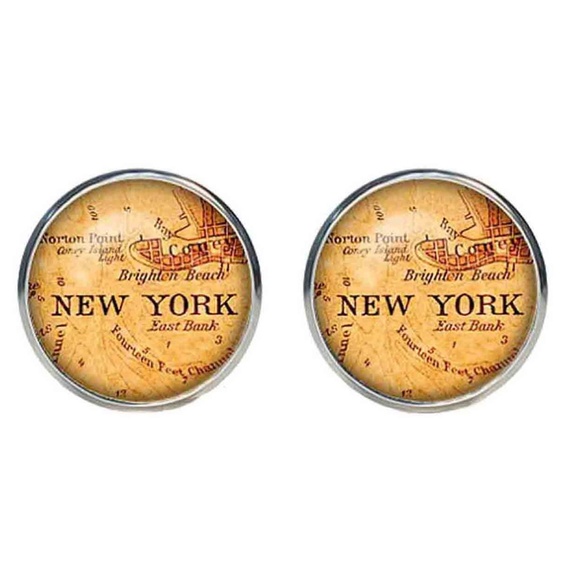 Gascoigne Other - Mens New York Antique Map Cufflinks
